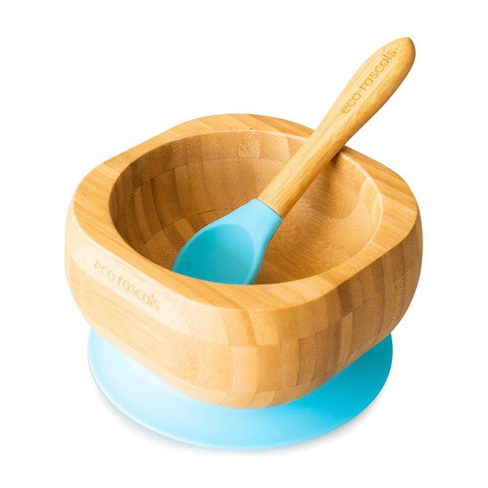 Bamboo Suction Bowl & Spoon Set