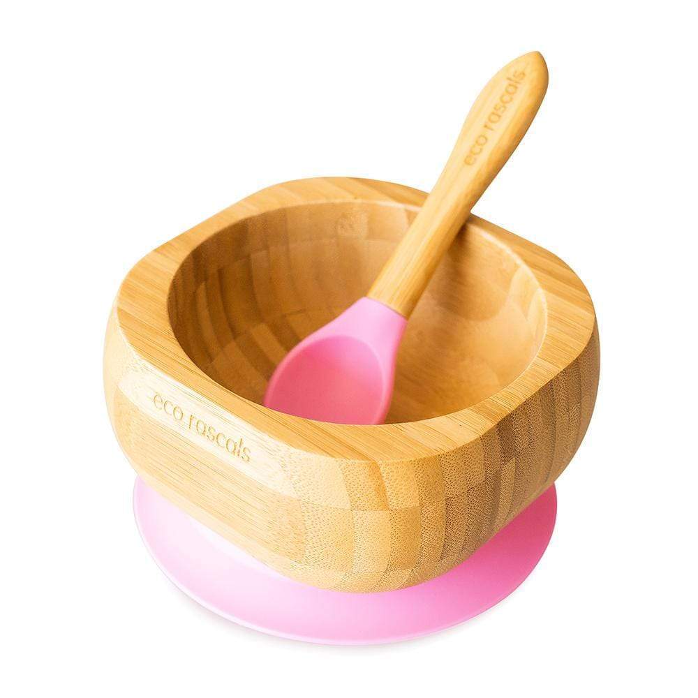 Bamboo Suction Bowl & Spoon Set