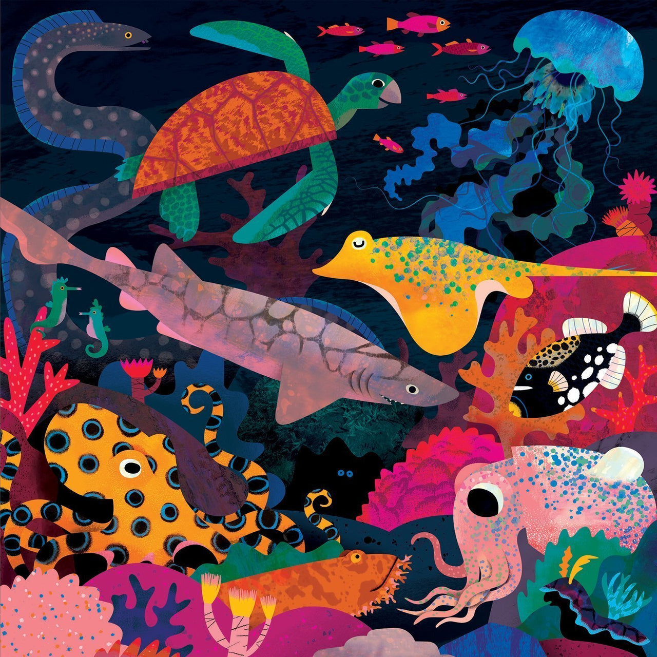 500 pc Glow in the Dark Puzzle - Ocean Illuminated