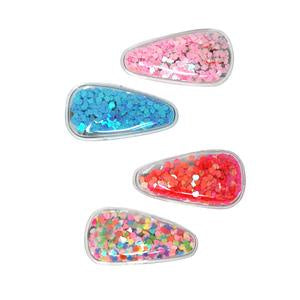 Hair Clips 4 pk - Glitter Shaker