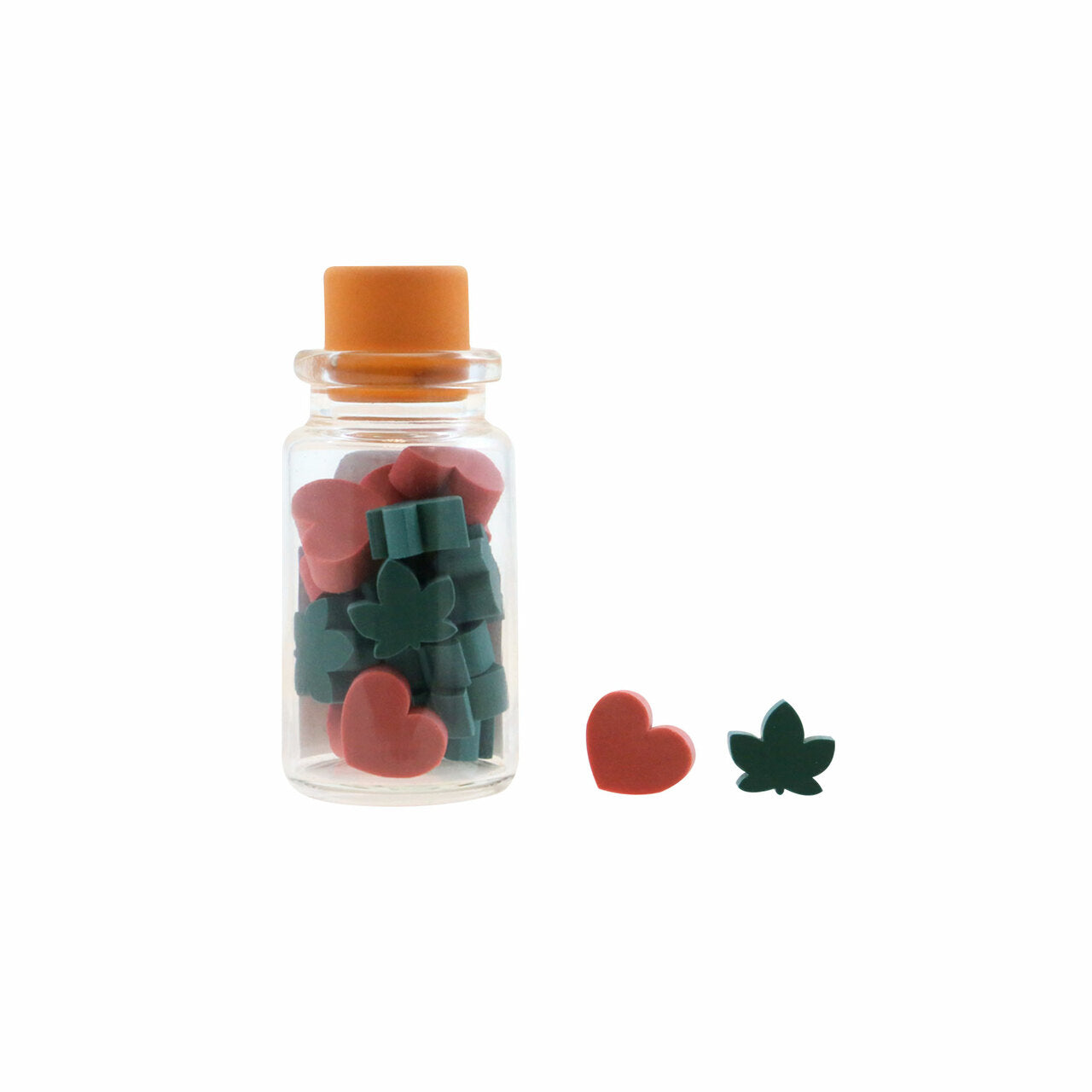 Mini Erasers In Glass Bottle