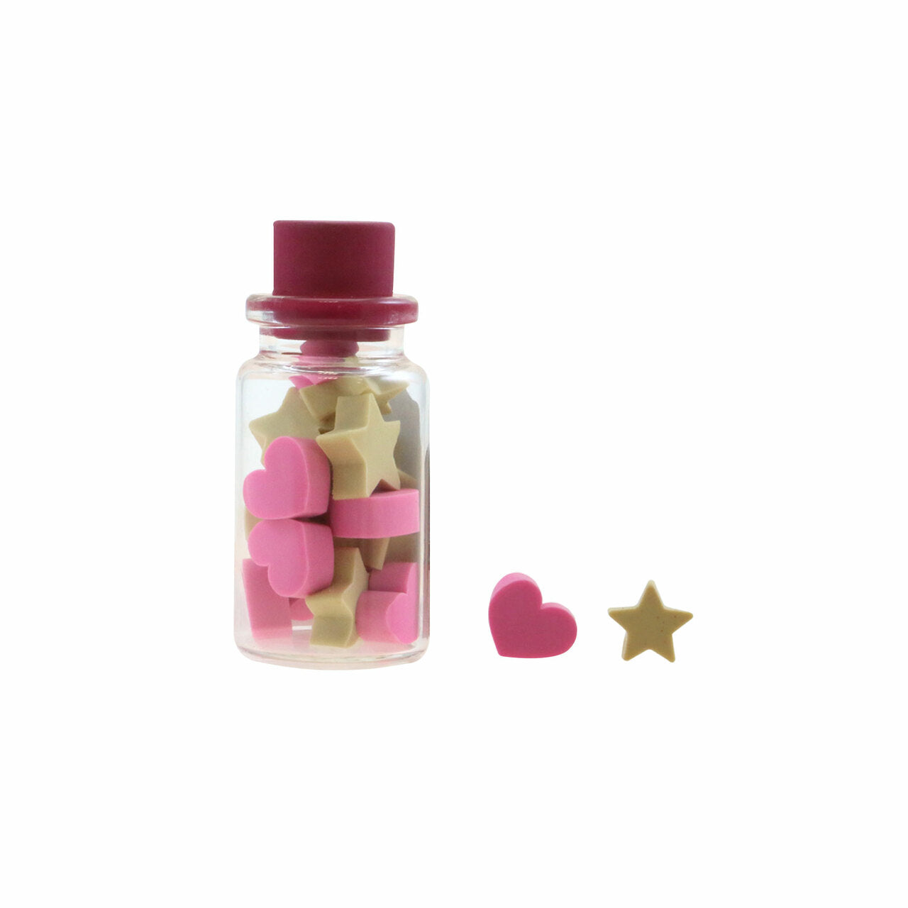 Mini Erasers In Glass Bottle