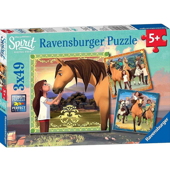 3 x 49 pc Puzzle - Spirit Riding Free (Dream Works)