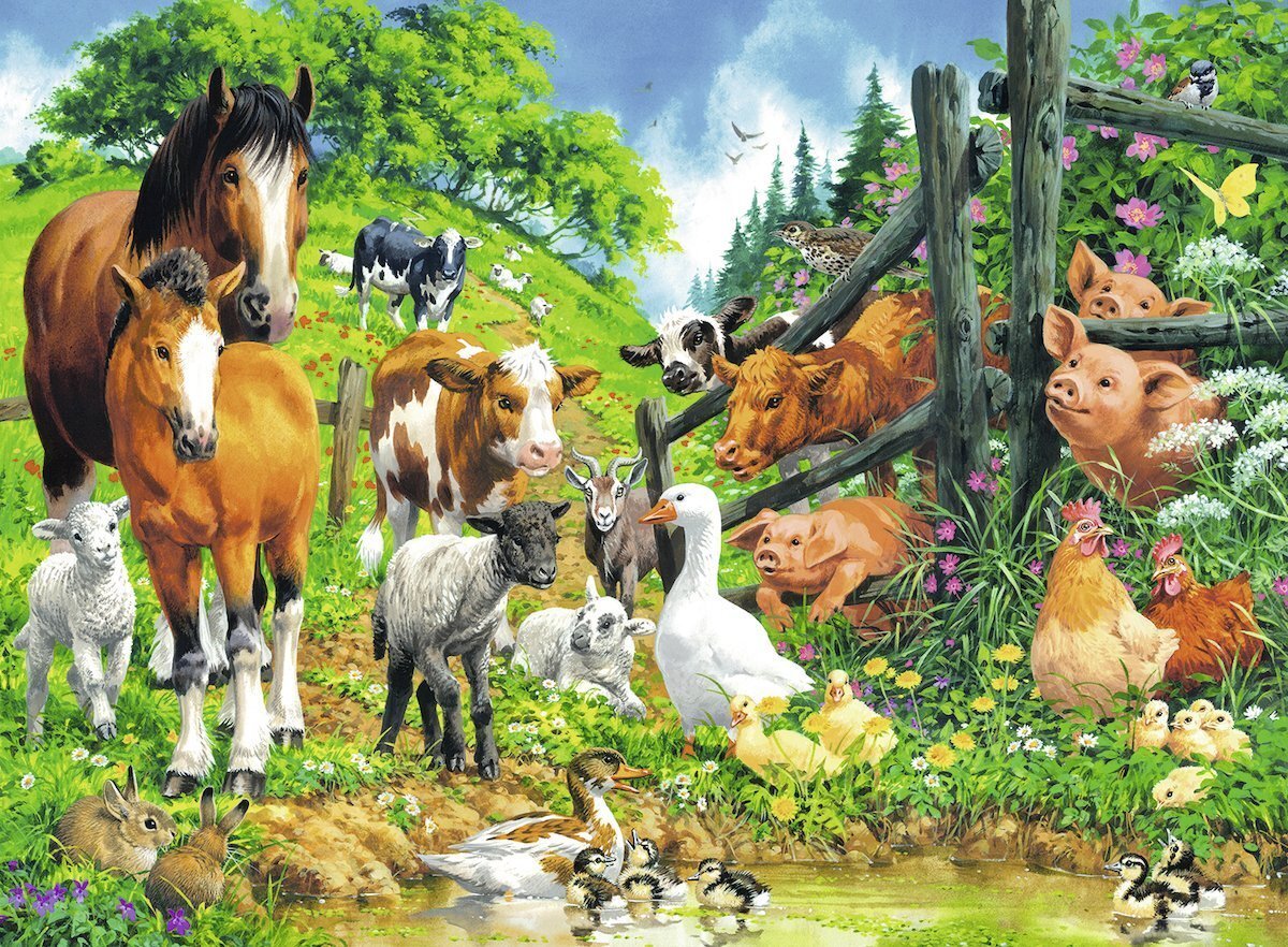 100 pc Puzzle - Animal Get Together