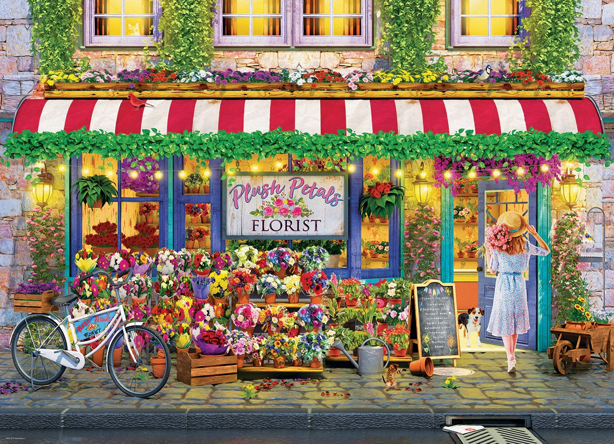 1000pc Puzzle - Plush Petals Flower Shop