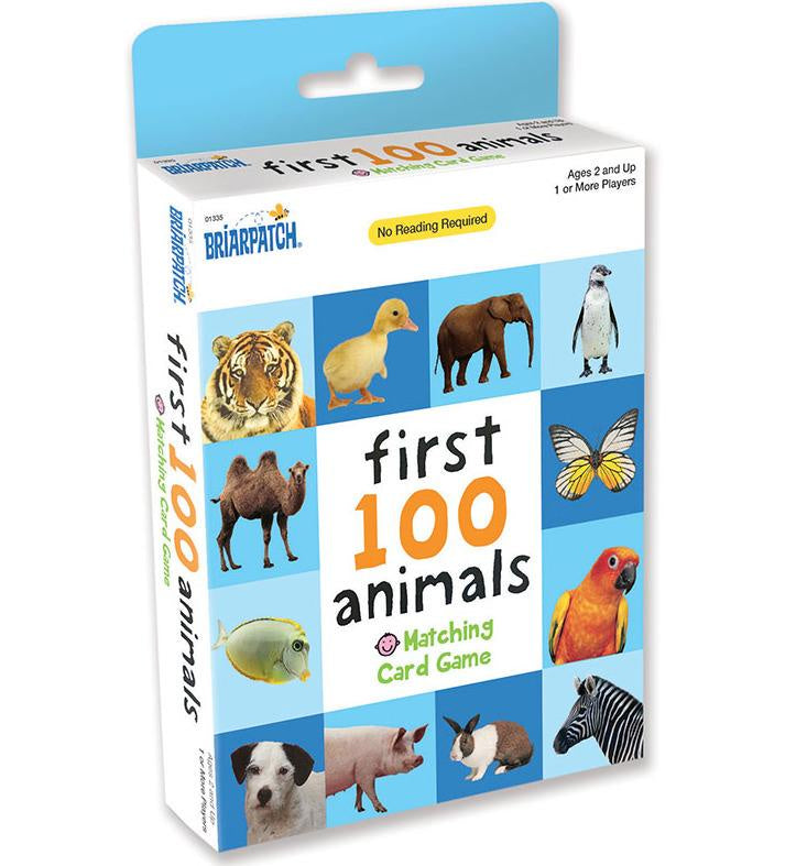 First 100 Animals Matching Card Game