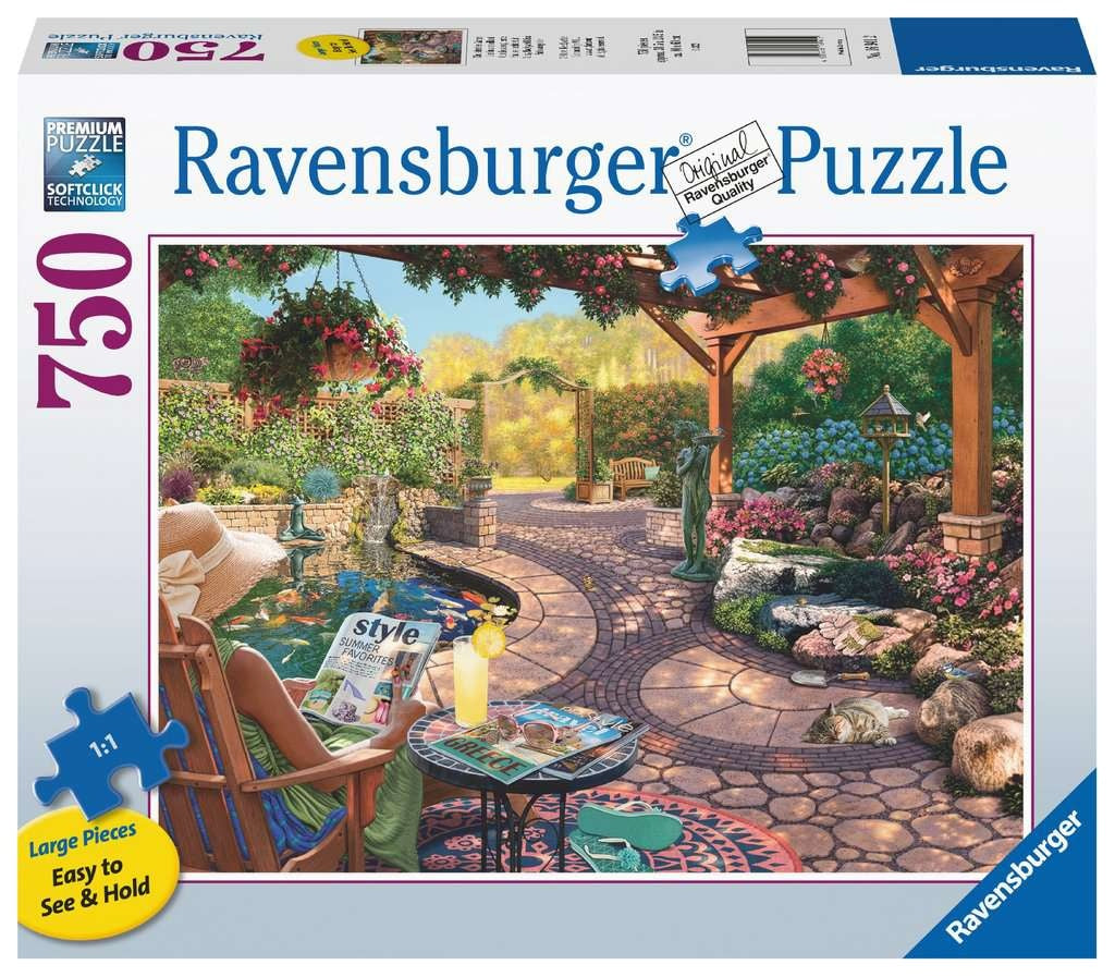 750 pc Puzzle XL Format- Cosy Backyard Bliss