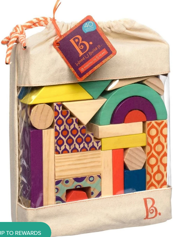 Wood U Build It -  40 pc wooden blocks