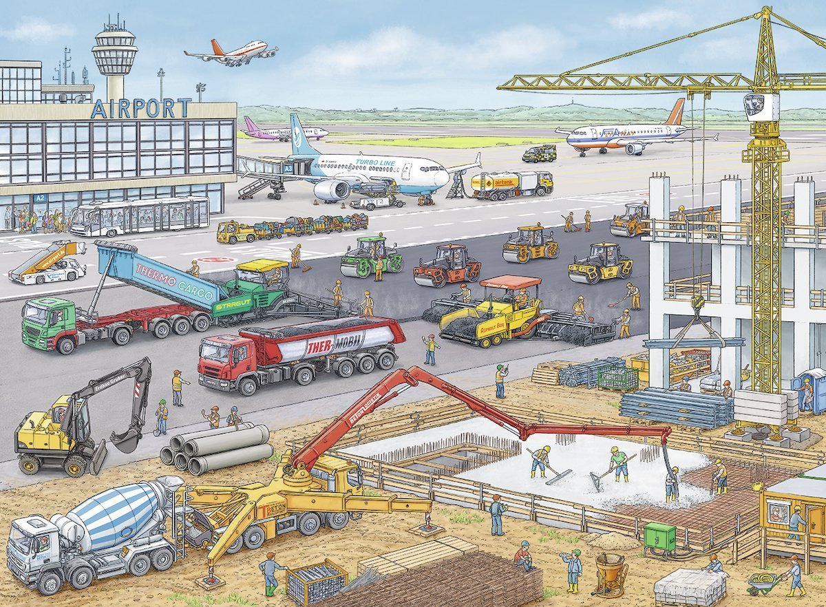 100 pc Puzzle - Construction at the Airport