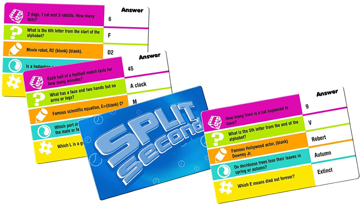 Split Second Family quiz Game