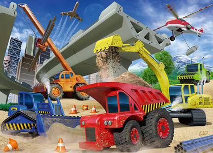 60 pc Puzzle - Construction Trucks