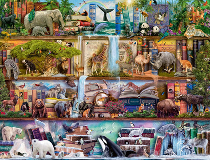 2000 pc Puzzle - Wild Kingdom Shelves