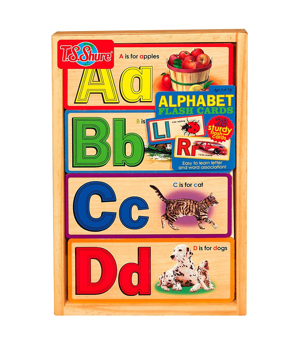 Wooden Alphabet Flash Cards