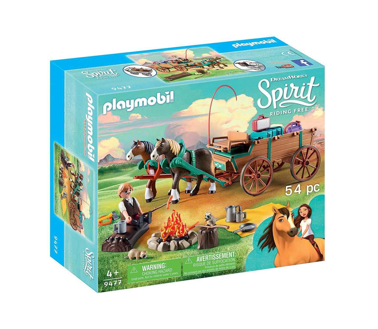 Spirit - Lucky's Father and Wagon 9477