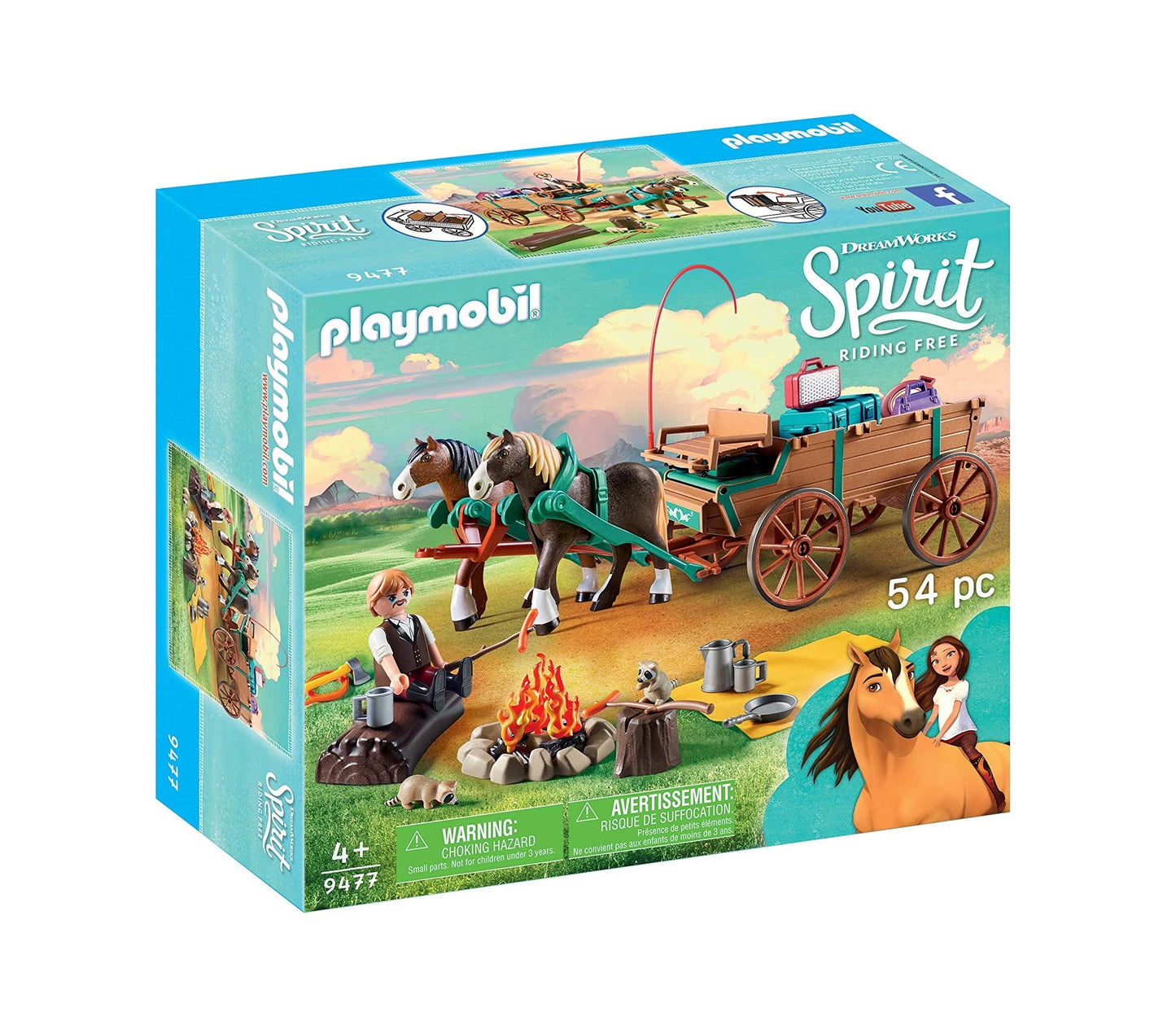Spirit - Lucky's Father and Wagon 9477