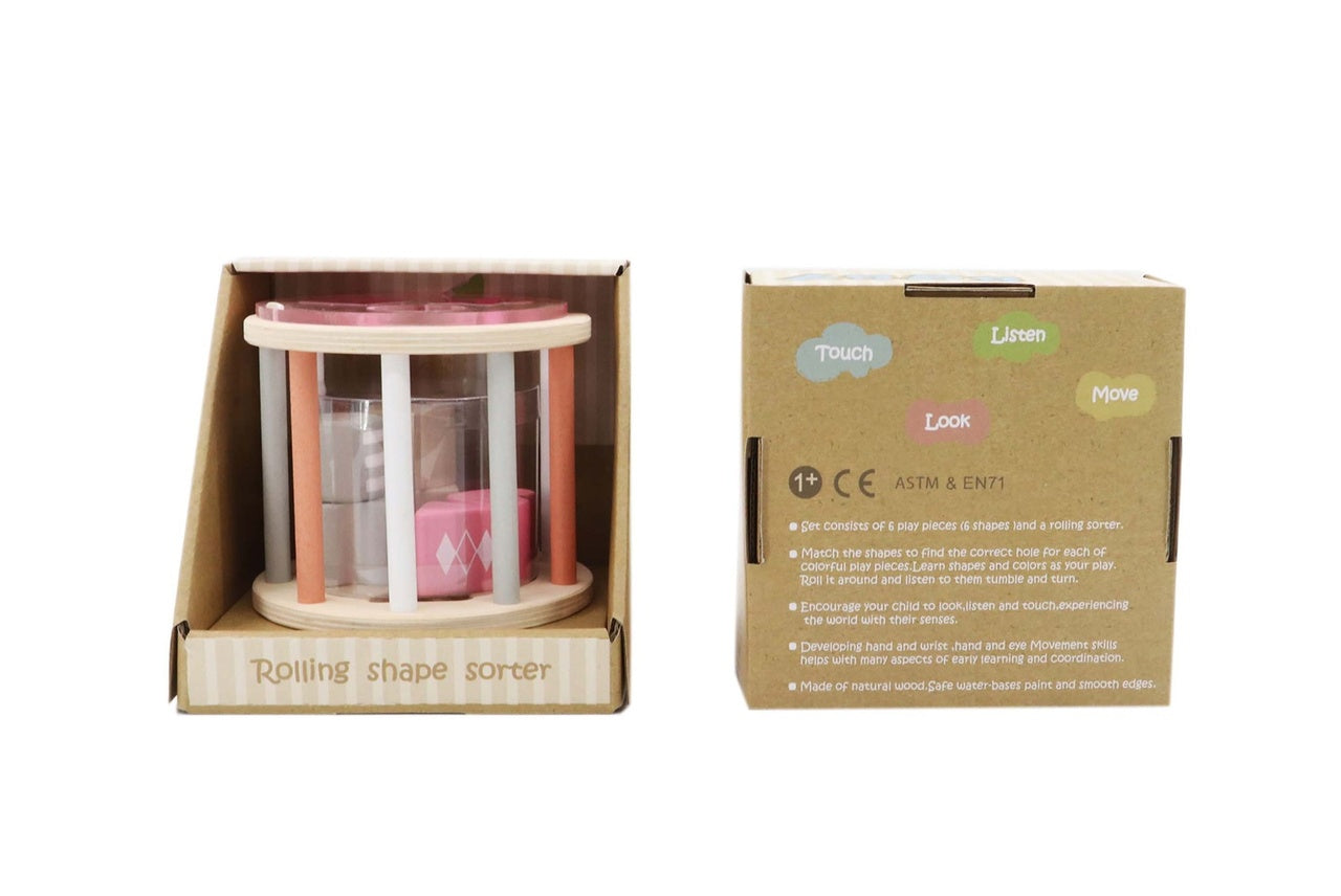 Wooden Rolling Shape Sorter