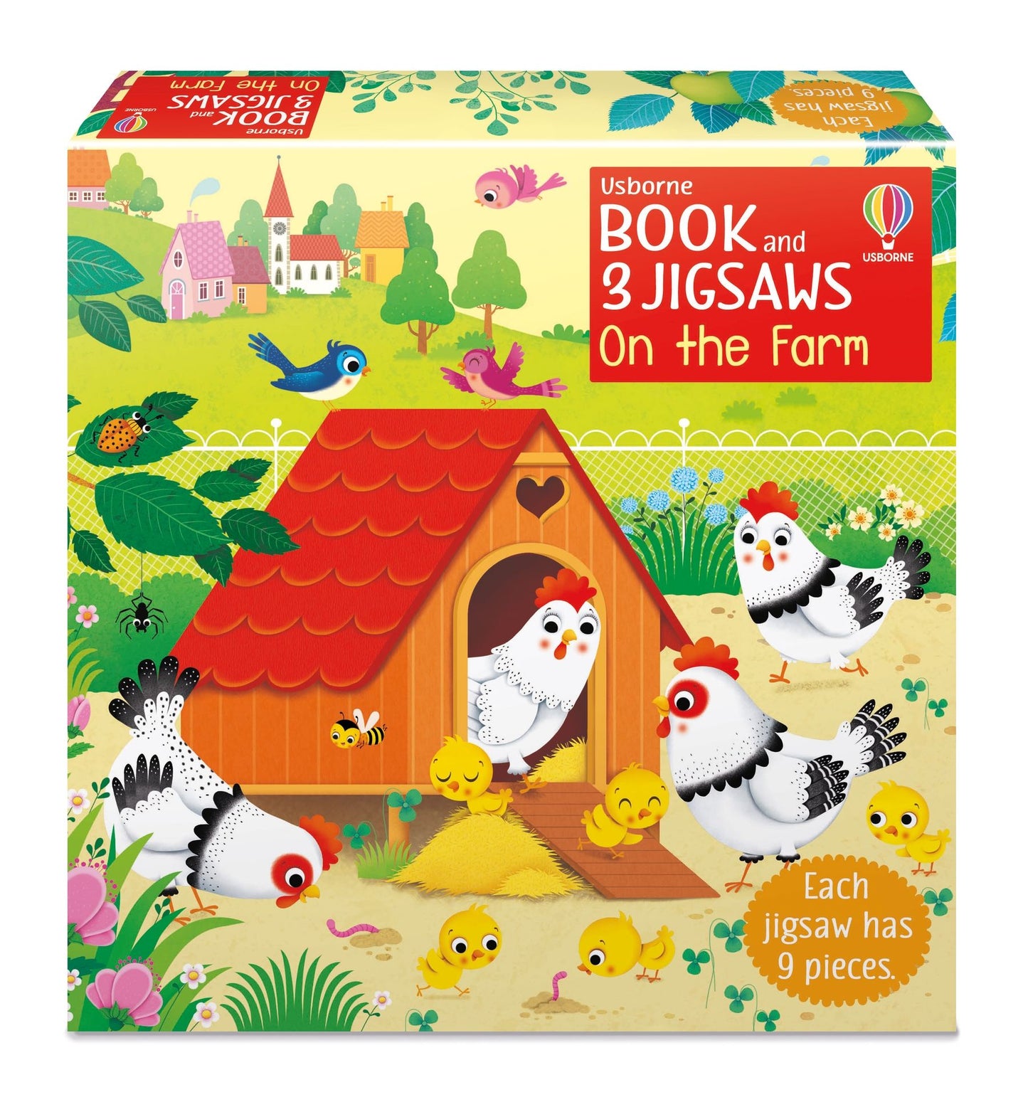 Book & 3 Jigsaw Puzzles - On the Farm