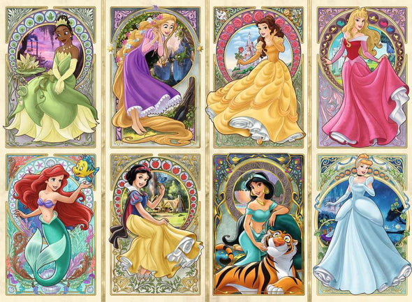 1000 pc Puzzle - Disney Art Nouveau Princesses