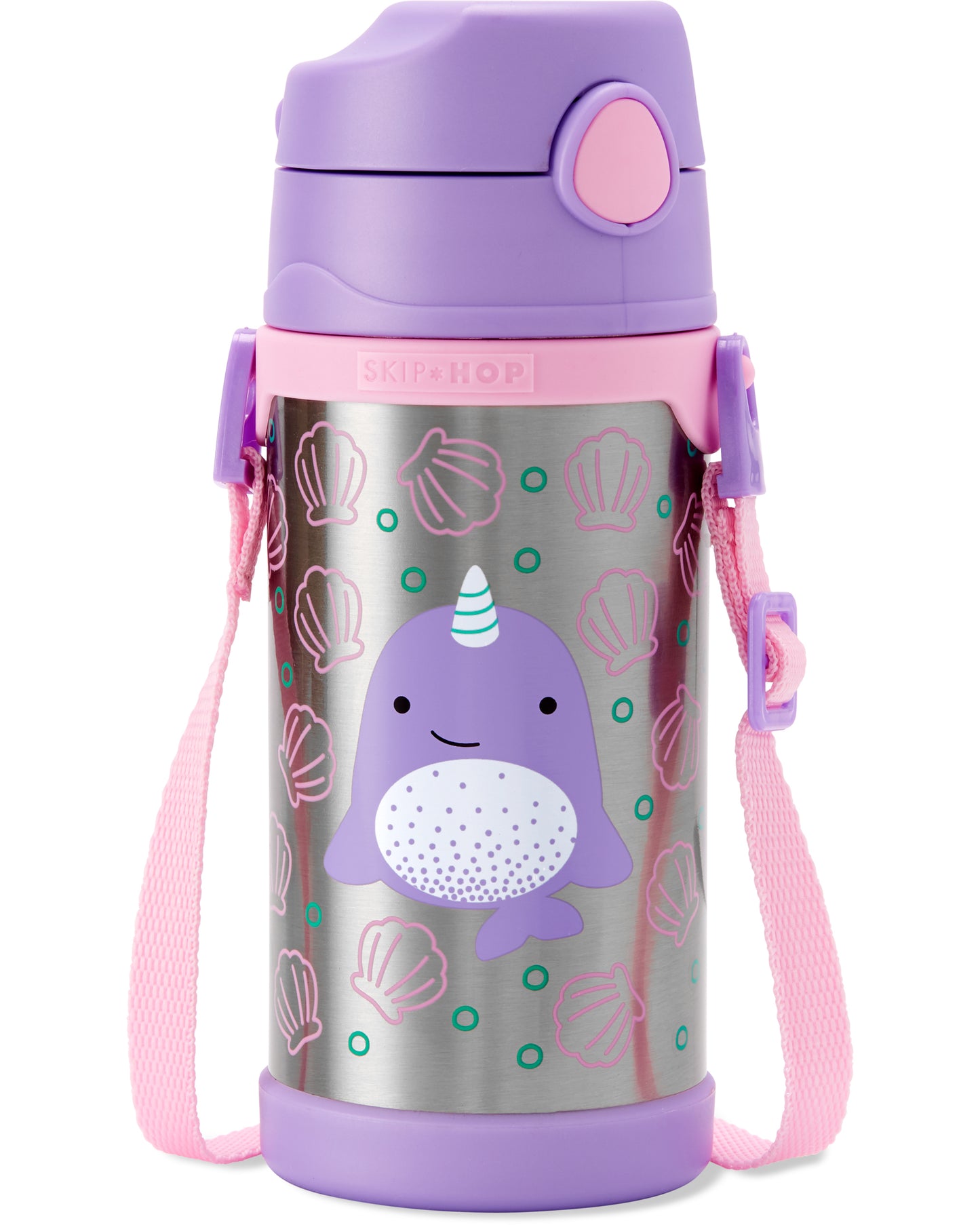 Zoo Large Insulated Stainless Steel Straw Bottle 360ml