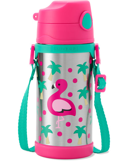 Zoo Large Insulated Stainless Steel Straw Bottle 360ml