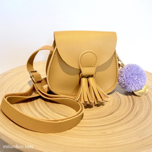 Milly Small Shoulder Bag with Pom Pom