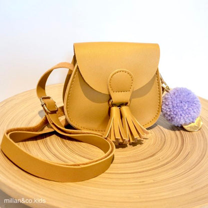 Milly Small Shoulder Bag with Pom Pom
