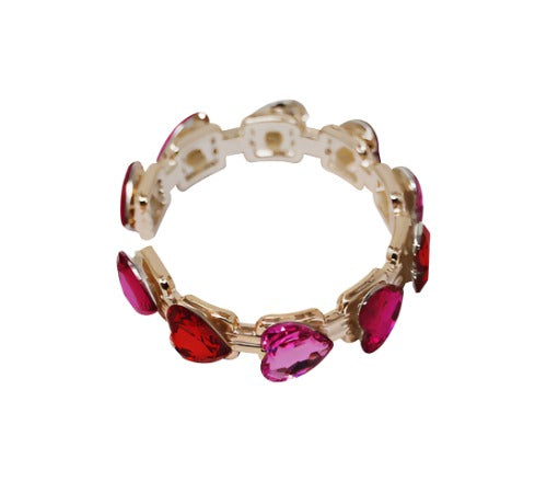 Gemstone Heart Bangle