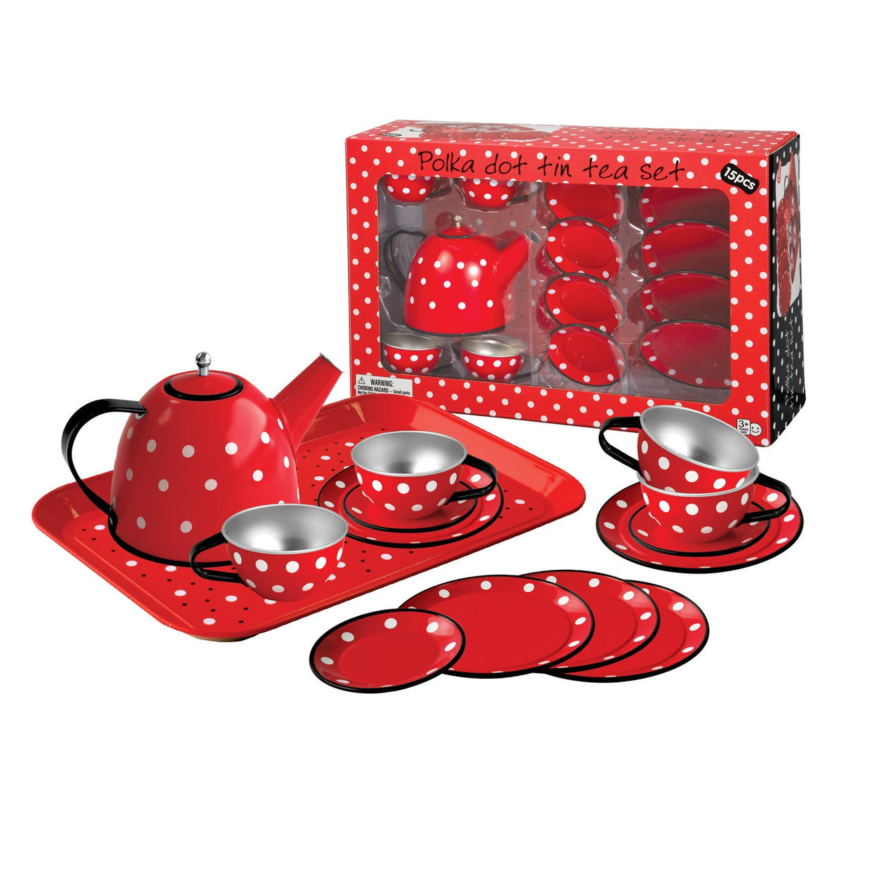 Polka Dot Tin Tea Set