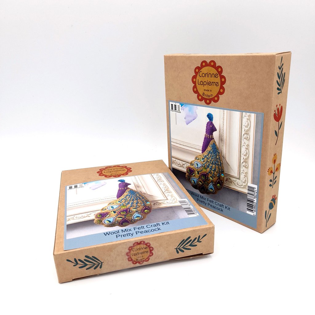 Felt Sewing Kit - Peacocks