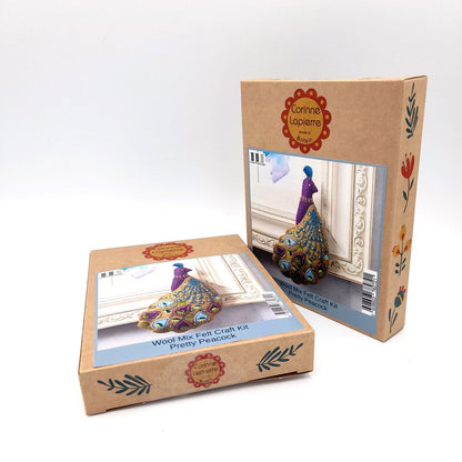 Felt Sewing Kit - Peacocks