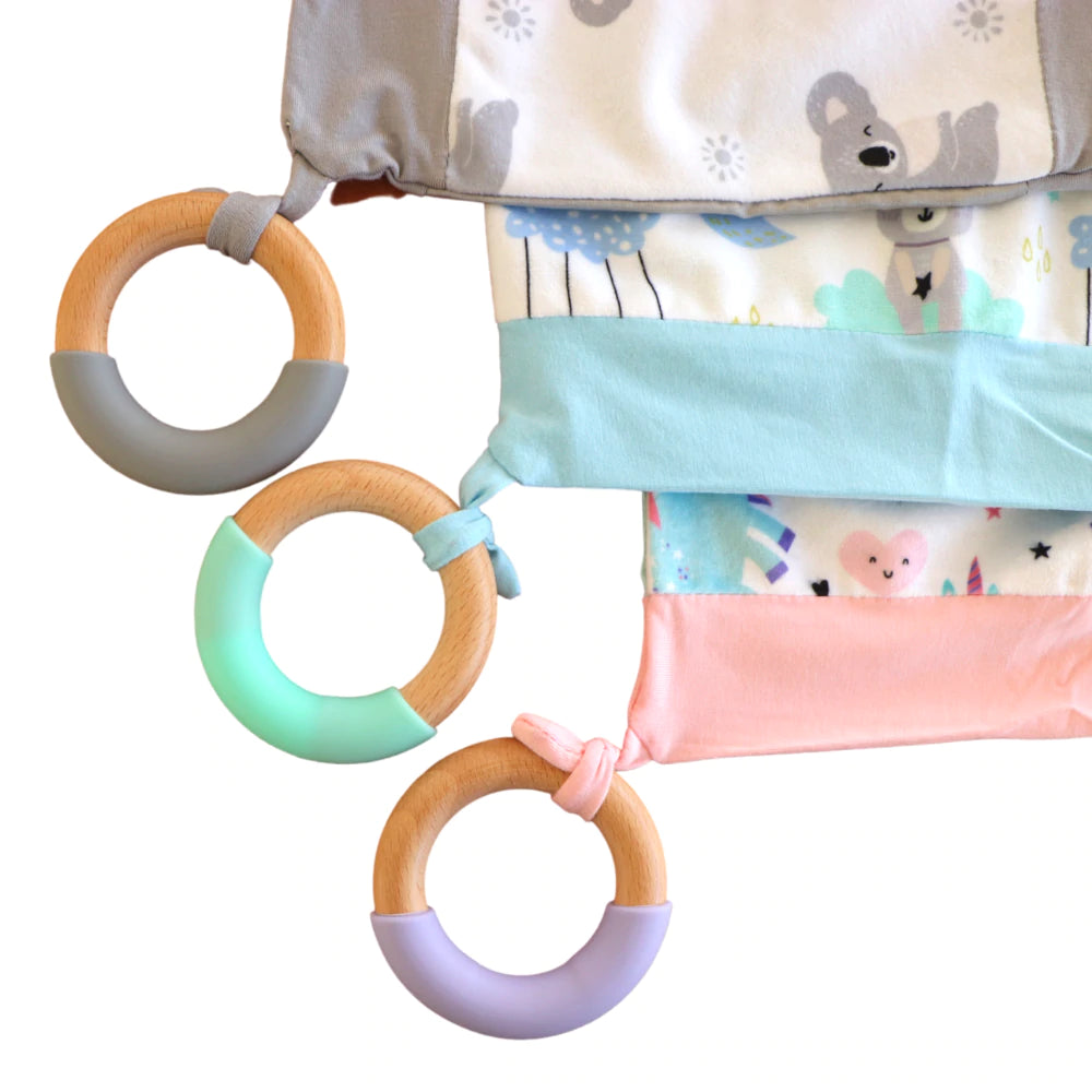 Cuddle Soother Blanket and teether ring