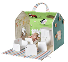 Home Sweet Home - Doll House with Wooden Furniture and Doll