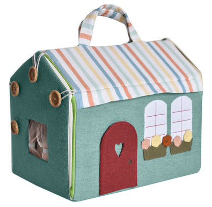 Home Sweet Home - Doll House with Wooden Furniture and Doll