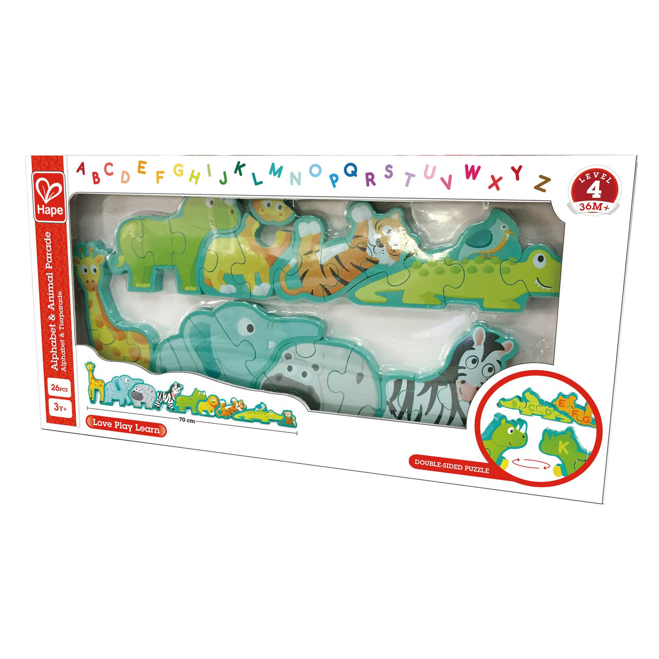 Alphabet & Animal Parade Double Sided Puzzle