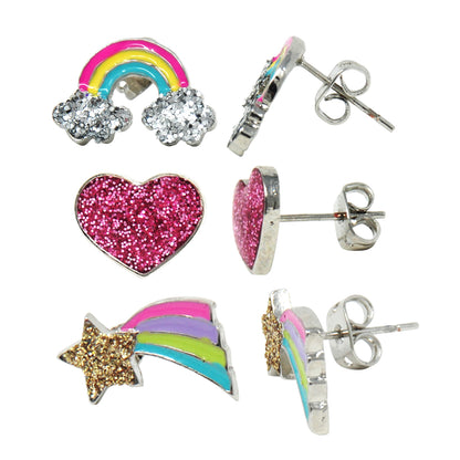 Earring set for pierced ears  - Skies
