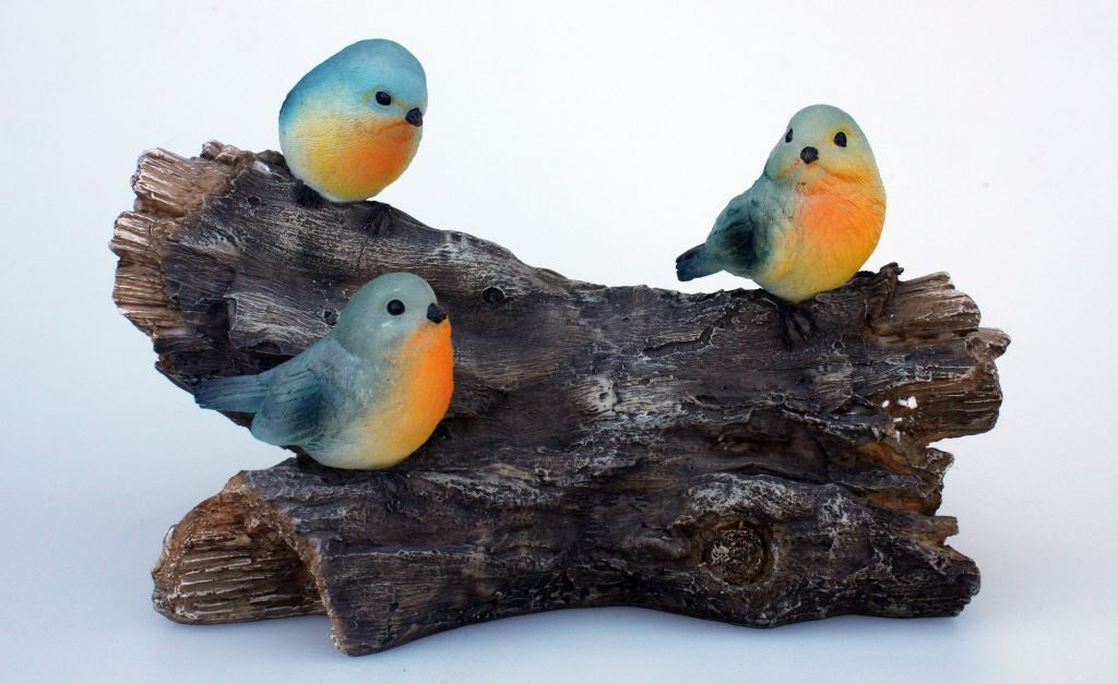 Solar Light - Birds on tree stump