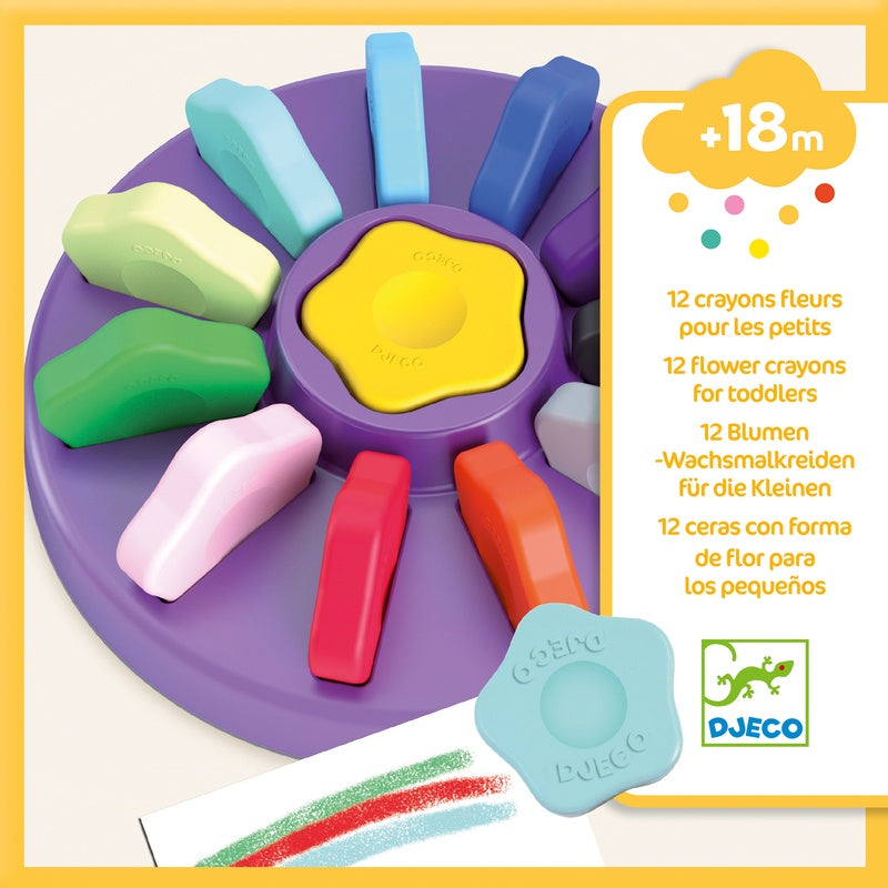 Toddler Flower Crayons 12pc