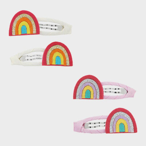 Over the Rainbow Hair Clips - 2 pk