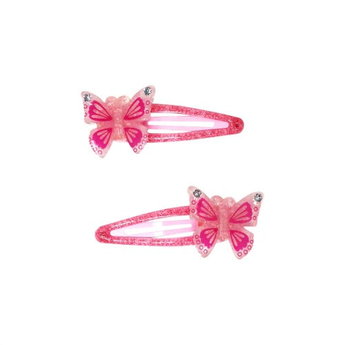 Pink Butterfly Hair Clip