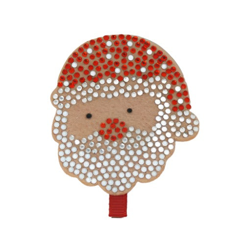Rhinestone Santa Hairclip