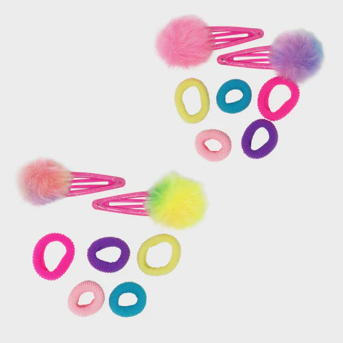 Pom Pom Hair Clips & Elastics