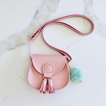 Milly Small Shoulder Bag with Pom Pom