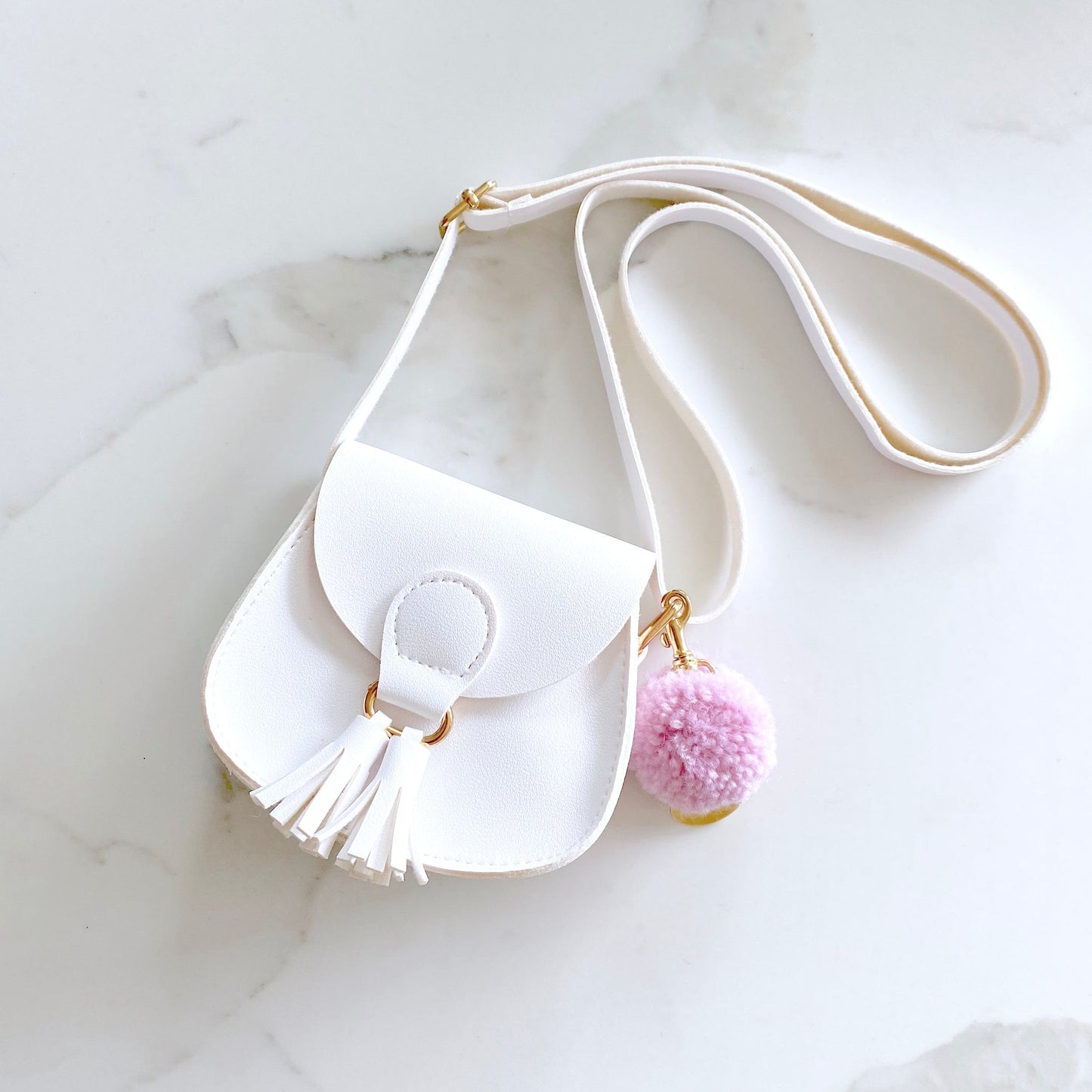 Milly Small Shoulder Bag with Pom Pom