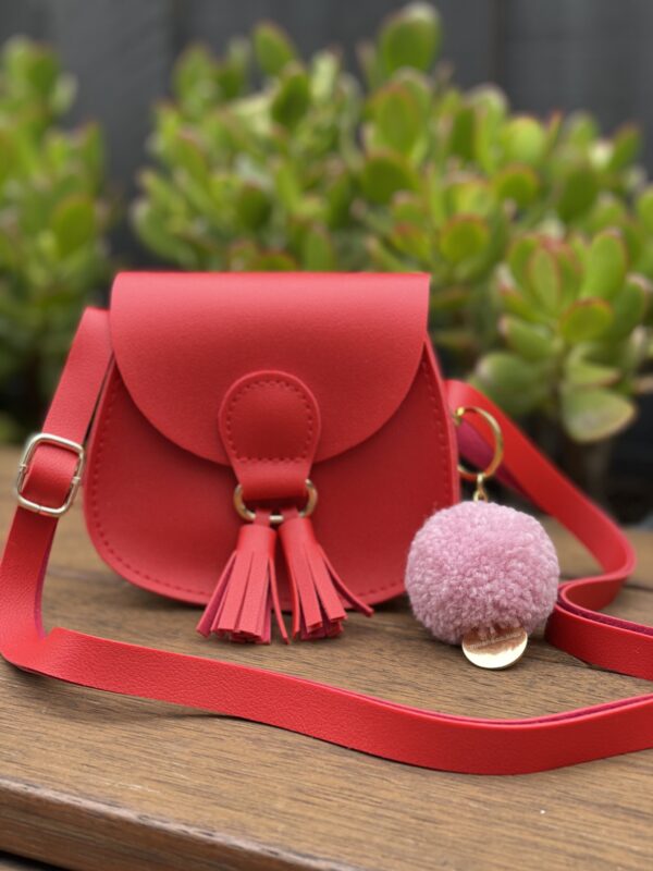 Milly Small Shoulder Bag with Pom Pom