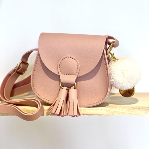 Milly Small Shoulder Bag with Pom Pom