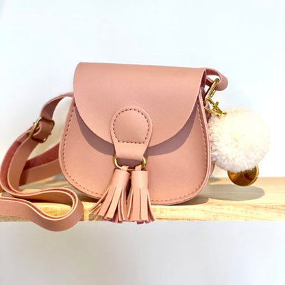 Milly Small Shoulder Bag with Pom Pom