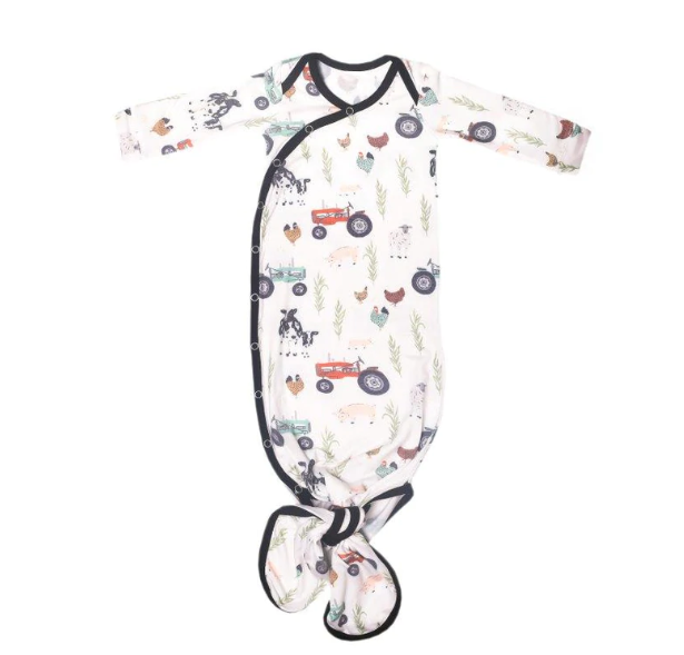 Knotted Gown  & Top Knot Hat Set