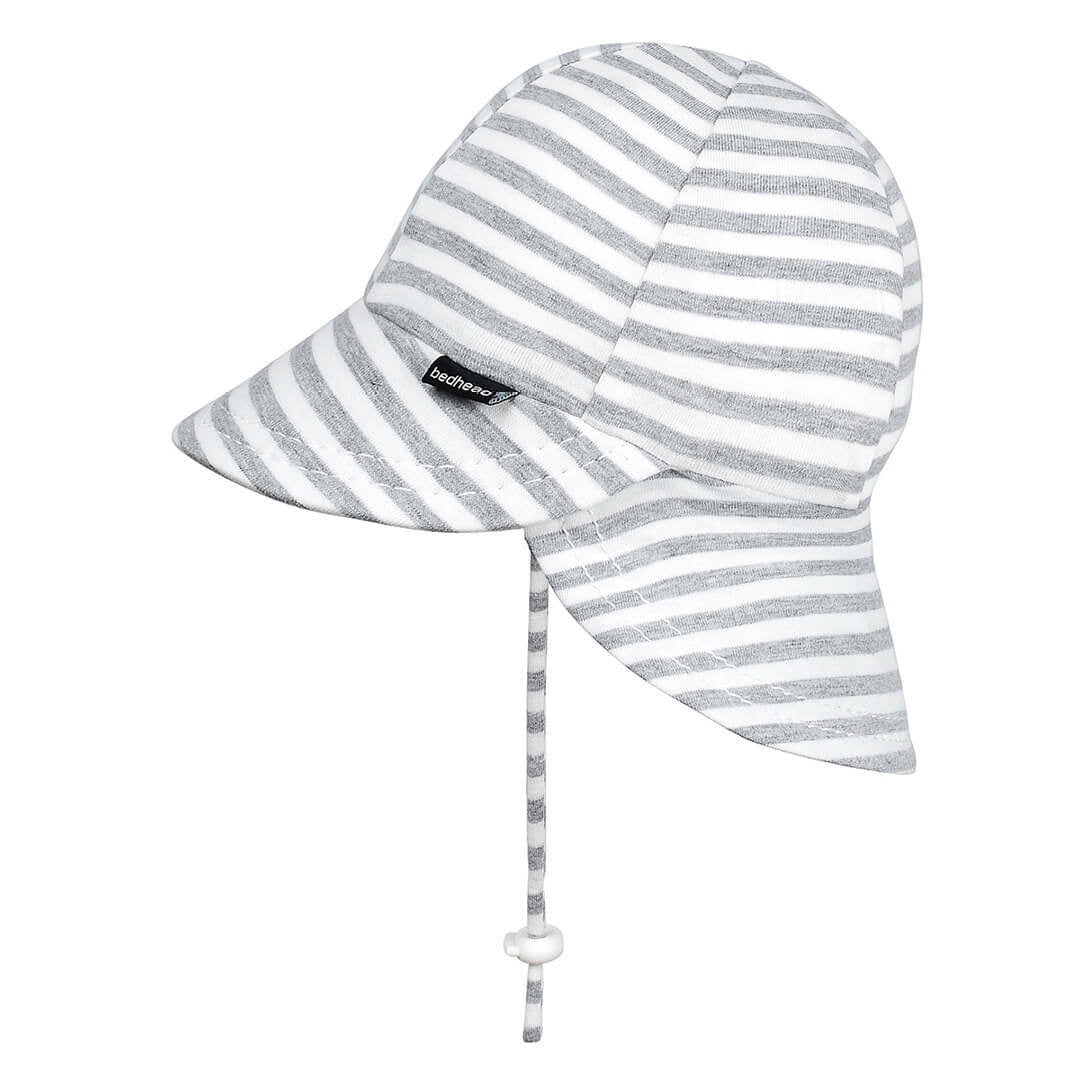 Legionnaire Flap Sun Hat - Grey Stripe