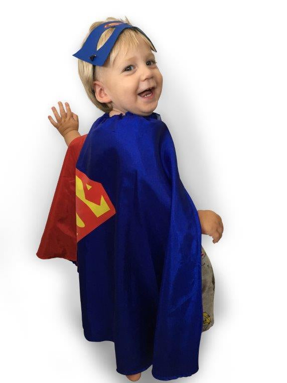 Superman Cape with mask - Blue and Red