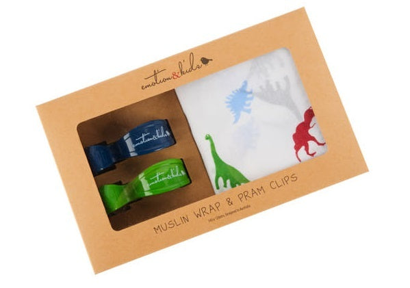Muslin Wrap & Pram Clips Set